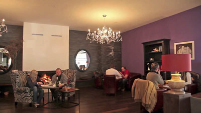 Innenansicht des Cafes in Amberg